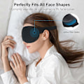 Miniatyrbillede 4 af 5: 3D Sovemaske til Sidesovere, 100% Lysblokering, Memory Foam Øjenmaske til Mænd og Kvinder, Rejse, Sort