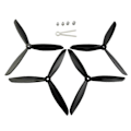 Miniatyrbilde 2 av 4: 4 stk 3-blad Propell For Mjx B3 B2 B2c B2w Bugs 3 Bugs 2 Hubsan H501s Rc Drone Quadcopter Svart Svart