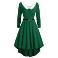 Pikkukuva 1 / 2: Joulu Naisten Joulupukin puku Midi Skater Dress Joulupuku Green 3XL