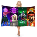 Miniatyrbillede 3 af 5: Skibidi Toilet Badekåbe Animegame Microfiber Badehåndklæde Tegnefilm trykt badekåbe Vinterbadeværelse Strand Spa Badehåndklæde Gave Skibidi Toilet-8 Size 140x180cm