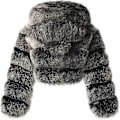 Miniatyrbillede 2 af 4: Faux Fur Pels Dame Med Hætte Cropped Bubble Frakker Fleece Kort Varm Jakker Plus Size Vinterfrakker Til Kvinder
