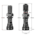 Miniatyrbillede 4 af 5: 2 stk Cykel Schrader A/v Ventiler 40mm Til Mtb Tubeless Fælge, Sort