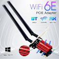 Miniatyrbillede 5 af 5: Wifi 6E AX210 PCIE Wifi Adapter 5400Mbps Trådløst Ethernet Netværkskort BT 5.3 2.4G/5G Dual Band 80
