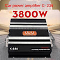 Miniatyrbillede 3 af 5: 3800 W Bilforstærker 2 Kanal Sort Aluminium Legering Høj Effekt Bil Stereo Audio Effektforstærker til
