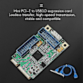 Miniatyrbillede 3 af 5: PCI-E til USB3.0 Udvidelseskort 2 USB 3.0 Porte med Intern 19-Pin Konnektor Strøm til Desktop PC, Uden Kabler