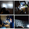 Miniatyrbillede 3 af 5: 2 par lommelygte LED-handsker, fingerløse LED-lommelygtehandsker, fødselsdagsgaver til mænd, håndfri lommelygter