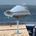 Miniatyrbillede 1 af 4: 1 stk. Bådsædebase 3/4 tommer Pin Post Socket Marine Drejesæde Monteringsbase 7x7 tommer Kraftig Alu
