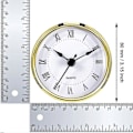 Miniatyrbillede 4 af 5: Rund Urindsats 3-1/8 Tommer (80 mm) Quartz Urværk Romertal