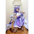Pikkukuva 4 / 5: Peli Genshin Impact Keqing Cosplay Puvut Genshin Ke Qing Impact Halloween Cos Kengät Keqing Ponytails Mixed Purppura Cosplay Peruukki only wig 3XXL