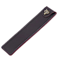 Miniatyrbilde 3 av 5: Ekte Skinn Penn Etui Holder Enkelt Blyantveske Pennal Med Trykknapp For Rollerball Fontene