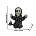 Miniatyrbillede 4 af 5: Hårbøjle Kranie Dekoration Skelet Figurer Cool Statue Kranie Halloween Kranie Grusomme Ornamenter f