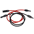 Pikkukuva 5 / 5: 2 kpl 10AWG 6mm2 aurinkopaneelin jatkojohto punainen musta 1m / 3,3 jalkaa nimellisjännite 1000V DC