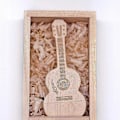 Miniatyrbild 5 av 5: Gitarr USB-minne av lönnträ, trä-tumme, gitarrgåvor, nyhet (32 GB, valnöt)
