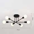 Miniatyrbilde 3 av 5: 6 Lys Industriell Taklampe Belysningsarmatur for Kjøkken Spisestue Stue Soverom Dekor