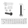 Miniatyrbilde 2 av 5: 720 stk. Forsenket Flat Head Mini Skruesett M1.4 M1.7 M2 M2.5 M3 Karbonstål Datamaskin Notebook Lapt