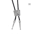 Miniatyrbillede 1 af 5: Vintage Cowboy Hat Legering Herre Bolo Tie Læder Reb Lang Halskæde