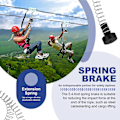 Miniatyrbilde 4 av 5: Zipline Fjærbrems 165cm Rustfritt Stål Zip Line Fjærbrems Heavy Duty Zipline Bremshastighet Rød
