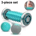Fotmassage Roller och Spiky Massageboll Set, 3 st