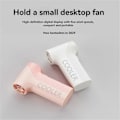 Miniatyrbillede 4 af 5: Mini Håndholdt Turbo Ventilator 5-Hastigheds Justerbar Digital Display Grå