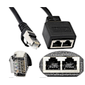 Miniatyrbillede 4 af 4: Netværks Splitter Adapter Kabel, 1 Rj45 Stik Til 2 Rj45 Jack Netværks Y Splitter Kabel Til Kategori 5e Ethernet, Kategori 6 Ethernet. (1 stk)