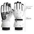 Pikkukuva 2 / 5: Lumihanskat Vedenpitävät Talvi Ski Gloves Lämpimät neutraalit käsineet Cheese White (Snowflake) SK22