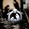 Miniatyrbild 4 av 5: Julkrubba Silhuett Julkrubba Figurer Set Julkrubba Ornament Julkrubba för Staket Pat