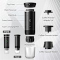 Miniatyrbilde 2 av 5: Elektrisk Bærbar Espressomaskin Kaffemaskin for Camping Svart