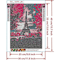 Miniatyrbilde 3 av 4: Rosa Paris 5D Diamantmaleri Kit for Voksne og Nybegynnere, Mal med Runde Diamanter (12\"16\")