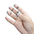 Miniatyrbild 2 av 5: 4 st Metall Tumme Finger Gitarrplektrum Justerbart Gitarrplektrum För Akustisk Gitarr Banjo Ukulele Silver