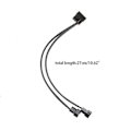 Miniatyrbillede 2 af 5: PWM Fan 4-Pin Molex Han til 3-Pin/4-Pin PC Fan Strømadapter Konnektor Kabel