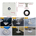 Miniatyrbillede 2 af 4: 1 stk. Bådsædebase 3/4 tommer Pin Post Socket Marine Drejesæde Monteringsbase 7x7 tommer Kraftig Alu