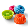 Miniatyrbillede 1 af 5: Pakke med 12 donut-formede kageforme, Mini Form, diameter 7 cm, skridsikker, varmebestandig, mikroovn-, fryser- og opvaskemaskine sikker.