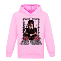 Miniatyrbilde 1 av 2: Onsdag Addams Family hettegenser Langermet hette Athleisure Pink 11-12 Years