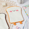 Miniatyrbilde 5 av 5: Søt Toast Laptop Nettbrettveske Dame Notebook Veske for 10.2 10.5 11 tommer Laptop Notebook Oppbevaringsveske Gul