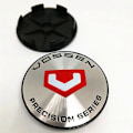 Miniatyrbillede 4 af 5: 4 stk. 68 mm Vossen Precision Series Bilhjul Centerkapsel Fælge Navkapsler Dækning 65 mm Klistermærke Emblem Badge Nav Auto Styling, A