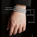 Miniatyrbild 4 av 5: Elegant Moissanite Tennisarmband, 925 Sterling Silver Lyxig Stil Smycke, Utsökt Stilfull Armkedja