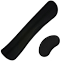 Miniatyrbillede 1 af 4: Ergonomisk håndledsstøtte memory foam håndledsstøtte til tastatur og mus håndstøttesæt sort (ShiKai)