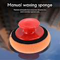 Miniatyrbilde 2 av 5: 6 stk./sett Bilvoks Vask Poleringspute Svamp Rengjøringssett Mikrofiber Applikatorputer med Gripehåndtak