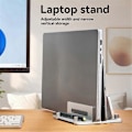Miniatyrbild 4 av 5: Vertikalt Skrivbordsställ Justerbart Enkelt Klämma Laptopstativ för Pro och Andra Silver
