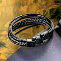 Miniatyrbillede 2 af 4: Armbånd til mænd okselæder ægte læder kvinder unisex manchetter