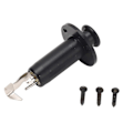 Miniatyrbilde 1 av 4: 6,35 mm Gitarutgang Jack Socket Metallkonstruksjon Endepinne Pickup Jack Socket for Akustiske Elektriske Gitarer Svart