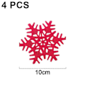 Miniatyrbilde 2 av 5: Jule Snowflake Design Brikker Filt Koppmatter Vin Te Kaffe Matter, Dekorasjon For Julebord Høytid