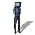 Miniatyrbilde 1 av 4: Barn Gutter Skibidi Toalett Cosplay Bodysuit TV Mann Kamera Mann Spill Skibidi Dop Ja Ja Toalett Halloween Kostyme Fest Jumpsuits H 120 ( L )