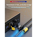 Miniatyrbillede 2 af 5: LP-20 RJ45 Vandtæt Konnektor Sæt CAT6 IP68 Vandtæt Konnektor RJ45 Panelmonteret Stik Netværkskabel Adapter B
