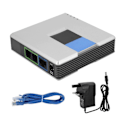 Miniatyrbillede 1 af 5: VoIP Gateway Internet Telefon 2 Porte Adapter SIP RJ45 Kabel Til Linksys PAP2T -X