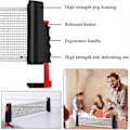 Miniatyrbilde 2 av 5: Uttrekkbart Ping Pong Nett, Portabelt Bordtennisnettstativ, Perfekt For Ping Pong Bord, Skrivebord, Spisebord