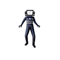 Pikkukuva 1 / 4: Lapset Pojat Skibidi WC Cosplay Bodysuit Tv Mies Kamera Mies Peli Skibidi Dop Kyllä Kyllä WC Halloween Puku Juhlahaalarit I 110 ( M )