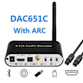 Miniatyrbillede 4 af 5: DAC651C 5.1 Audio Decoder Bluetooth 5.0 Receiver DTS AC3 FLAC APE HD til Kompatibel Extractor Converter EU Stik