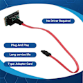 Miniatyrbillede 5 af 5: Udvidelsesadapter PCIE til SATA Udvidelseskort