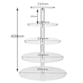 Miniatyrbillede 5 af 5: 3/4/5/6-lags Kage Stativ Transparent Glas Display Bakke Stativ Dekoration Værktøj